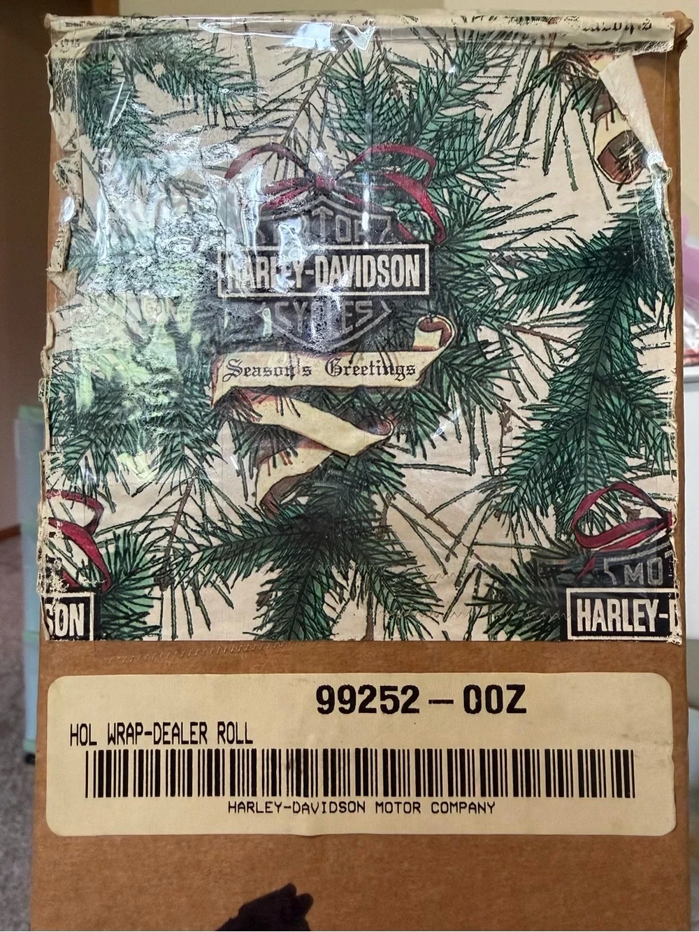 Harley-Davidson Seasons Greetings Dealer Roll Wrapping Paper